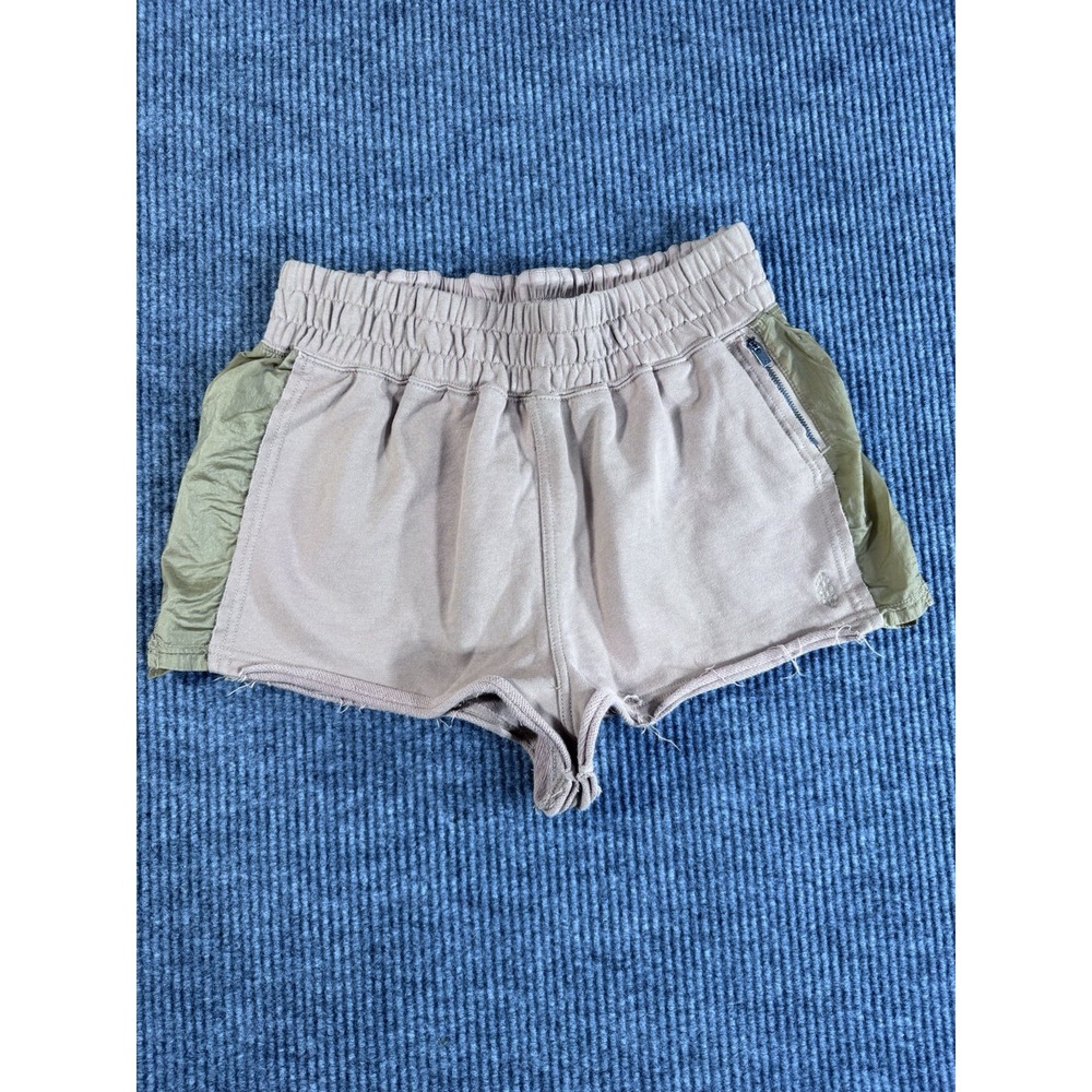 Free people movement Lounge Shorts M High Rise Zipper Pockets Elastic Waist‎